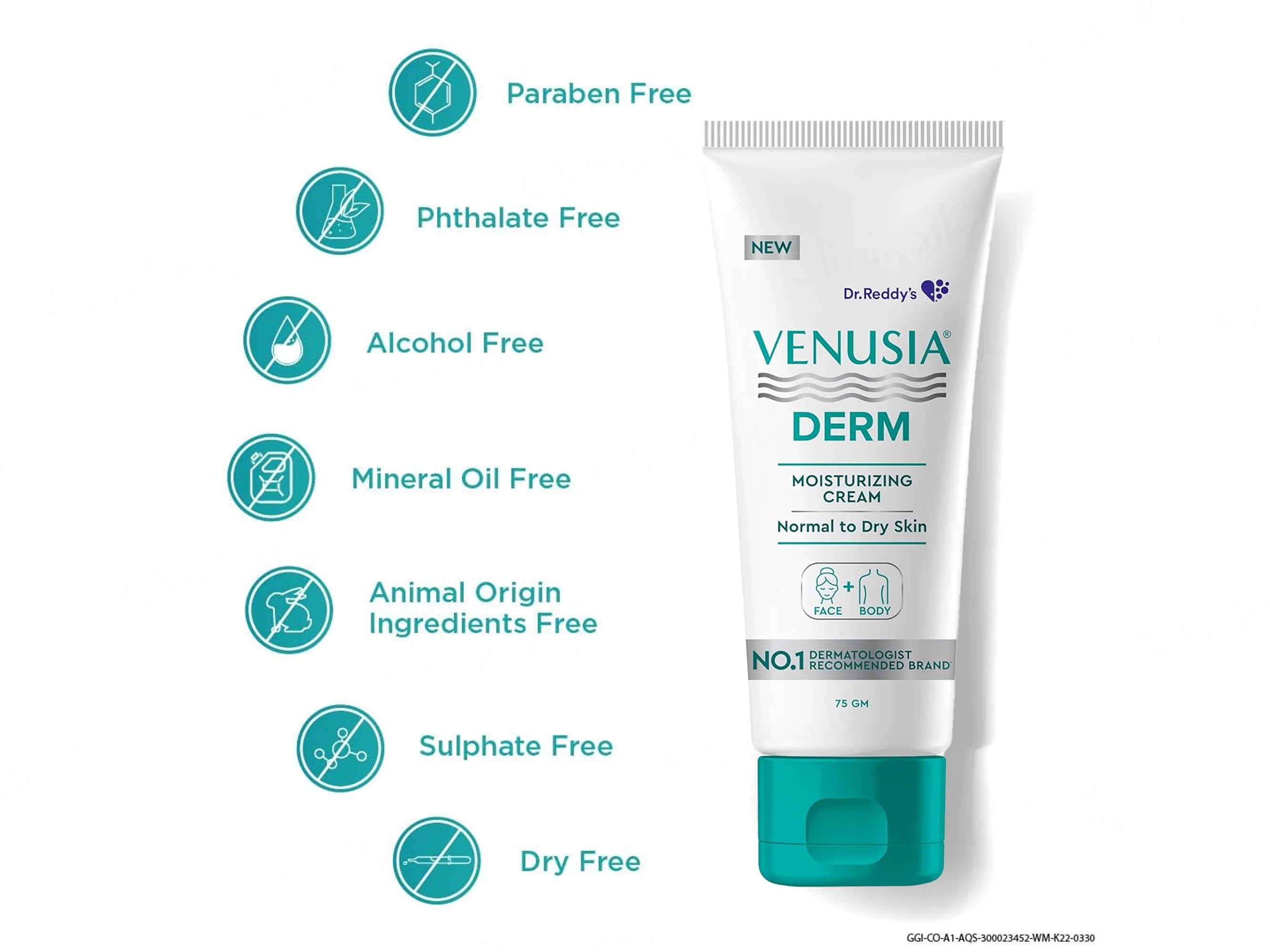 Venusia Derm Face & Body Moisturizing Cream 75Gm (Pack Of 2)