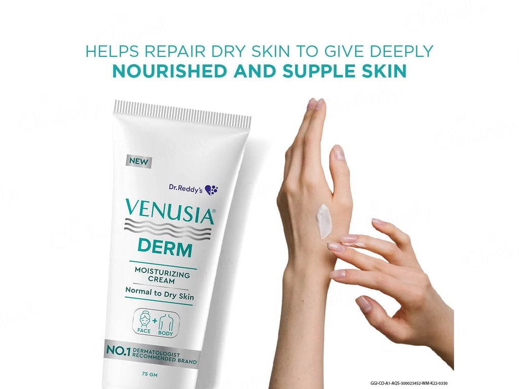 Venusia Derm Face & Body Moisturizing Cream 75Gm (Pack Of 2)