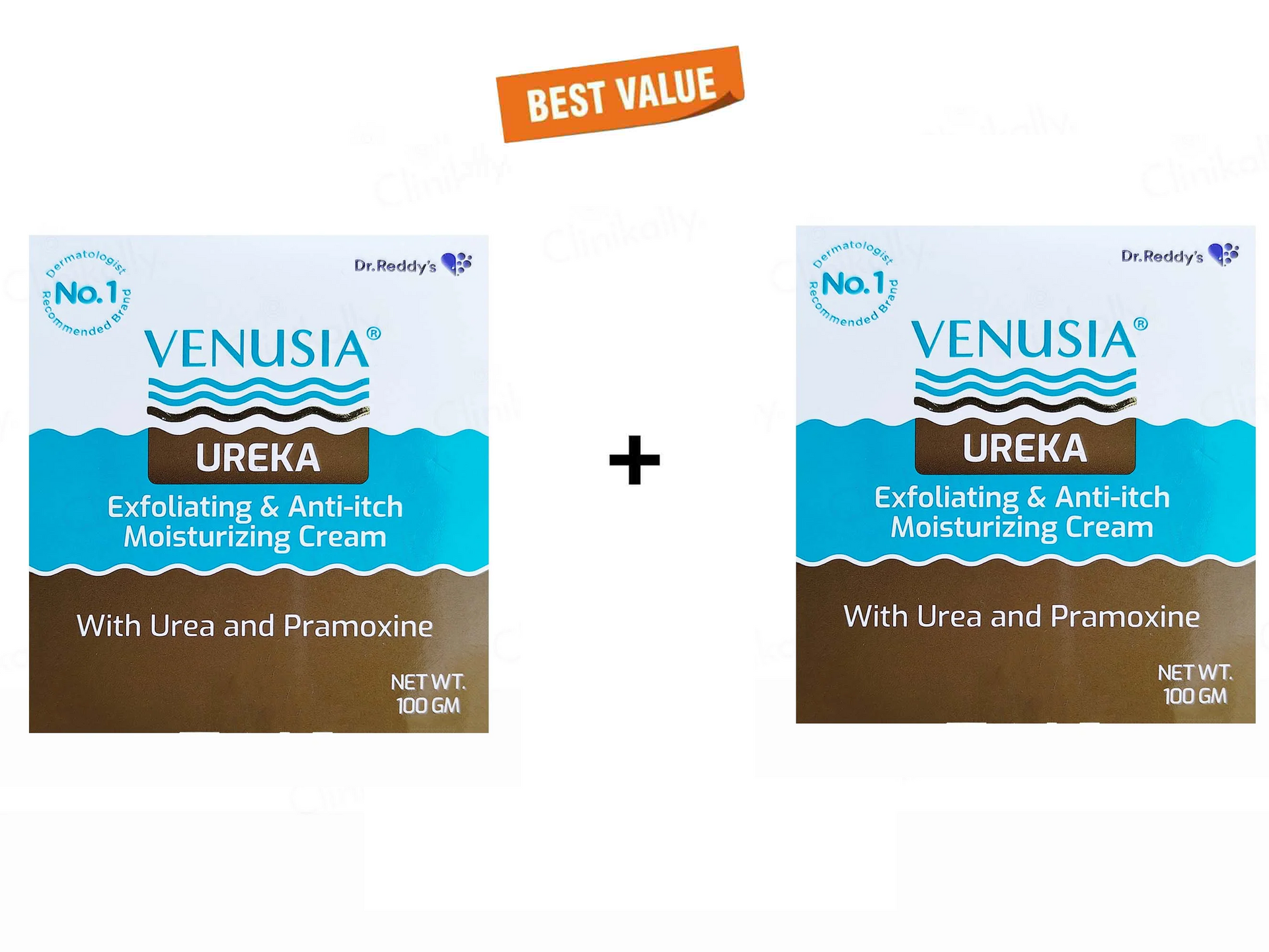 Dr Reddy Venusia Ureka Exfoliating Moisturizing Cream 100g Pack 2