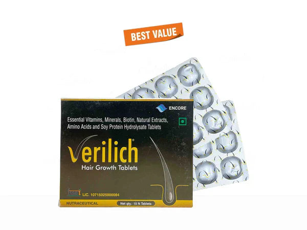 Encore Verilich Hair Growth Tablet - Chocolate Flavour (Pack Of 2)