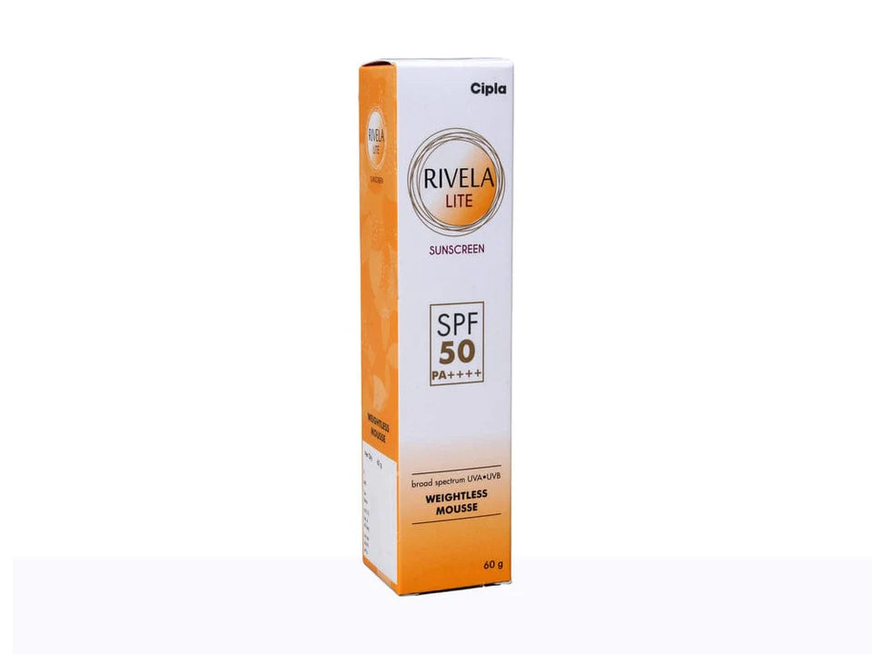 Rivela Lite Sunscreen SPF 50 PA++++ 60Gm
