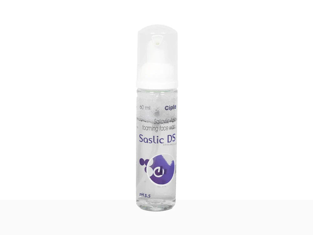 Cipla Saslic DS Foaming Face Wash with Salicylic Acid | pH 5.5 60ML