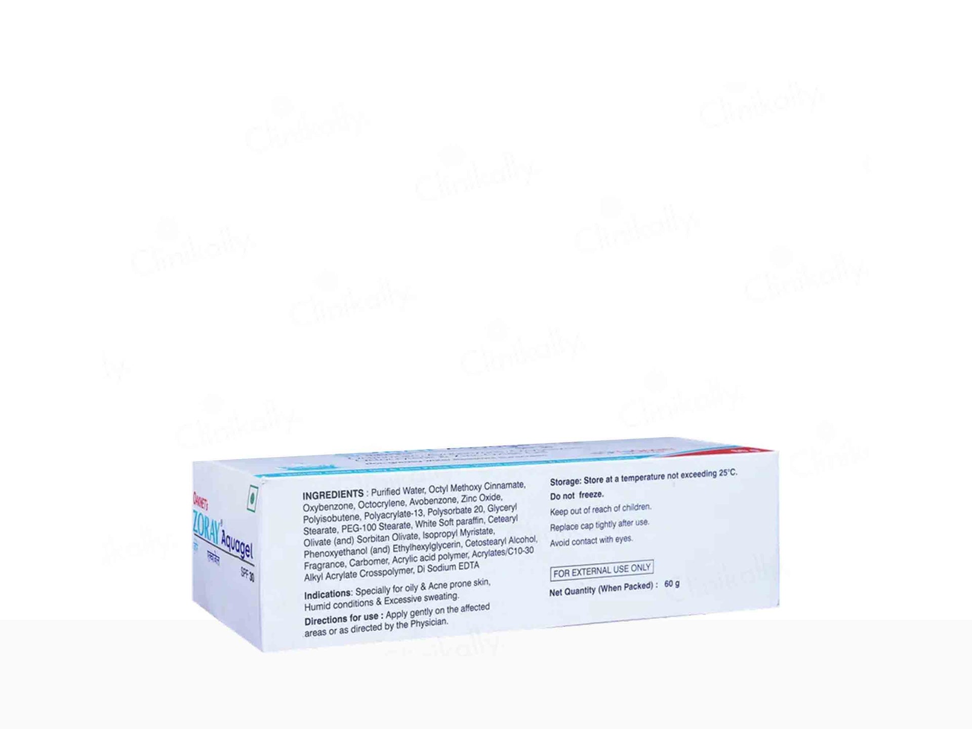 Zoray Aquagel Sunscreen SPF 30 (60Gm)