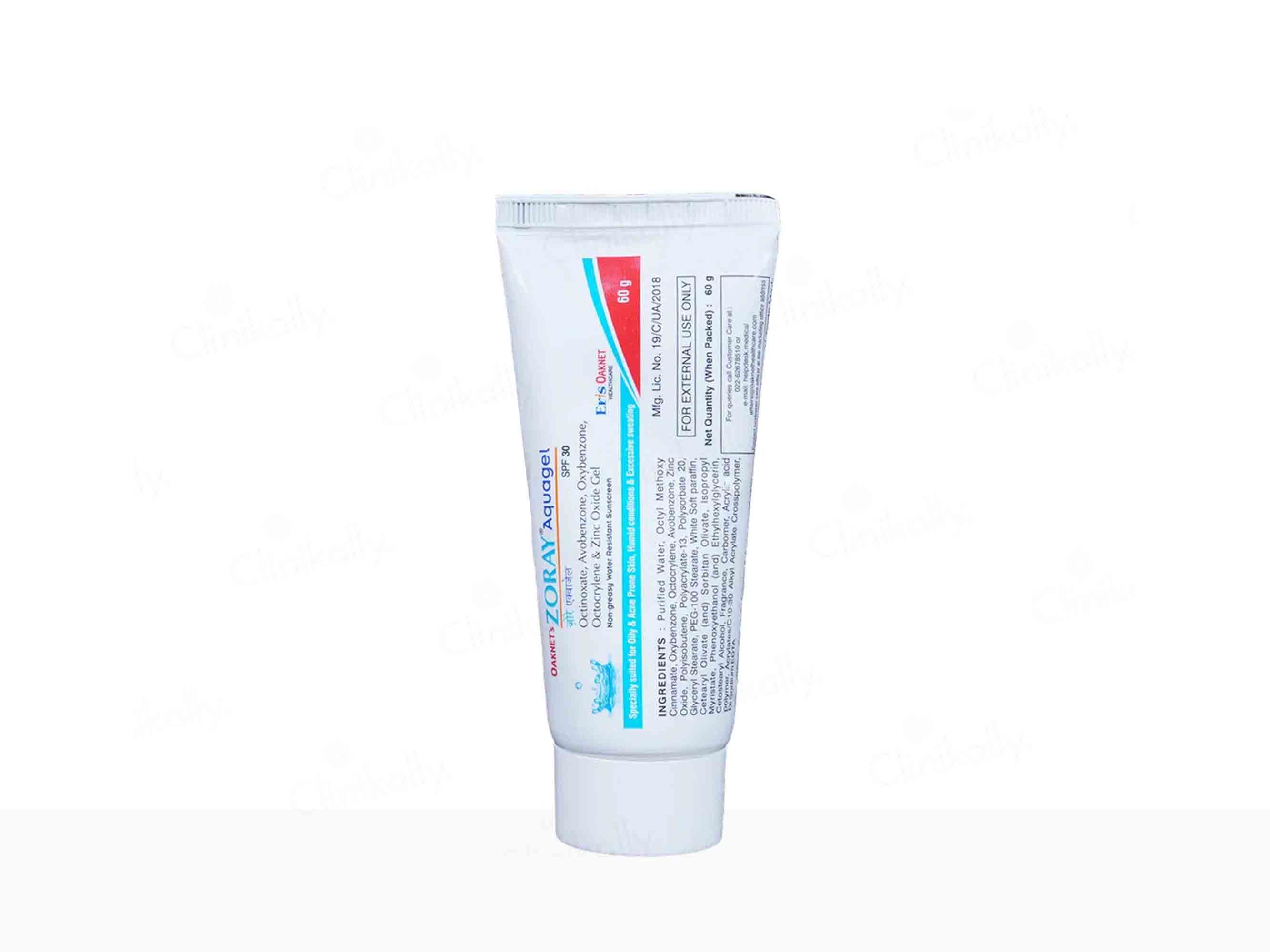 Zoray Aquagel Sunscreen SPF 30 (60Gm)