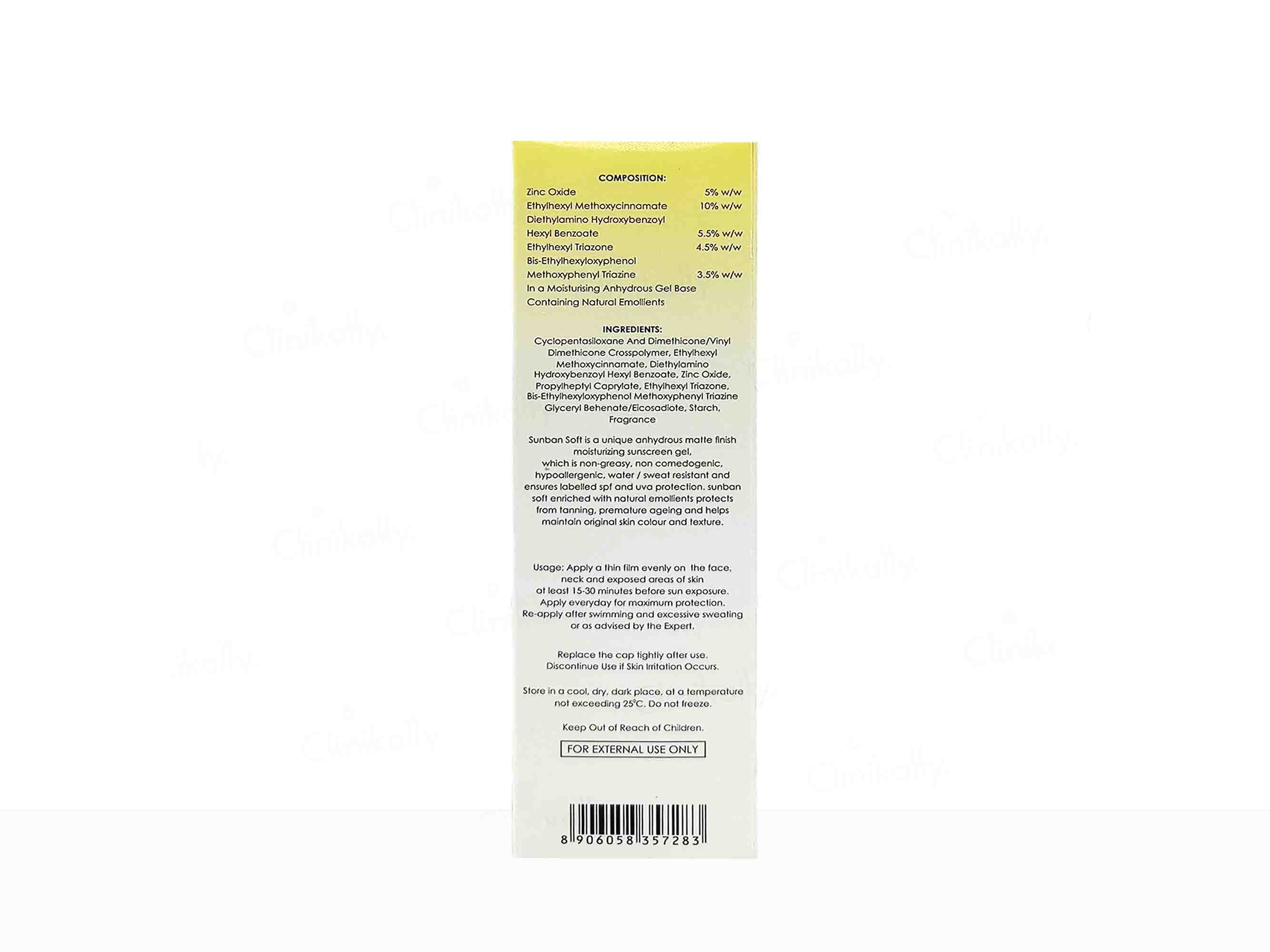 H&H Sunban Soft Gel Nano Zinc Dry-Touch Sunscreen SPF 50+