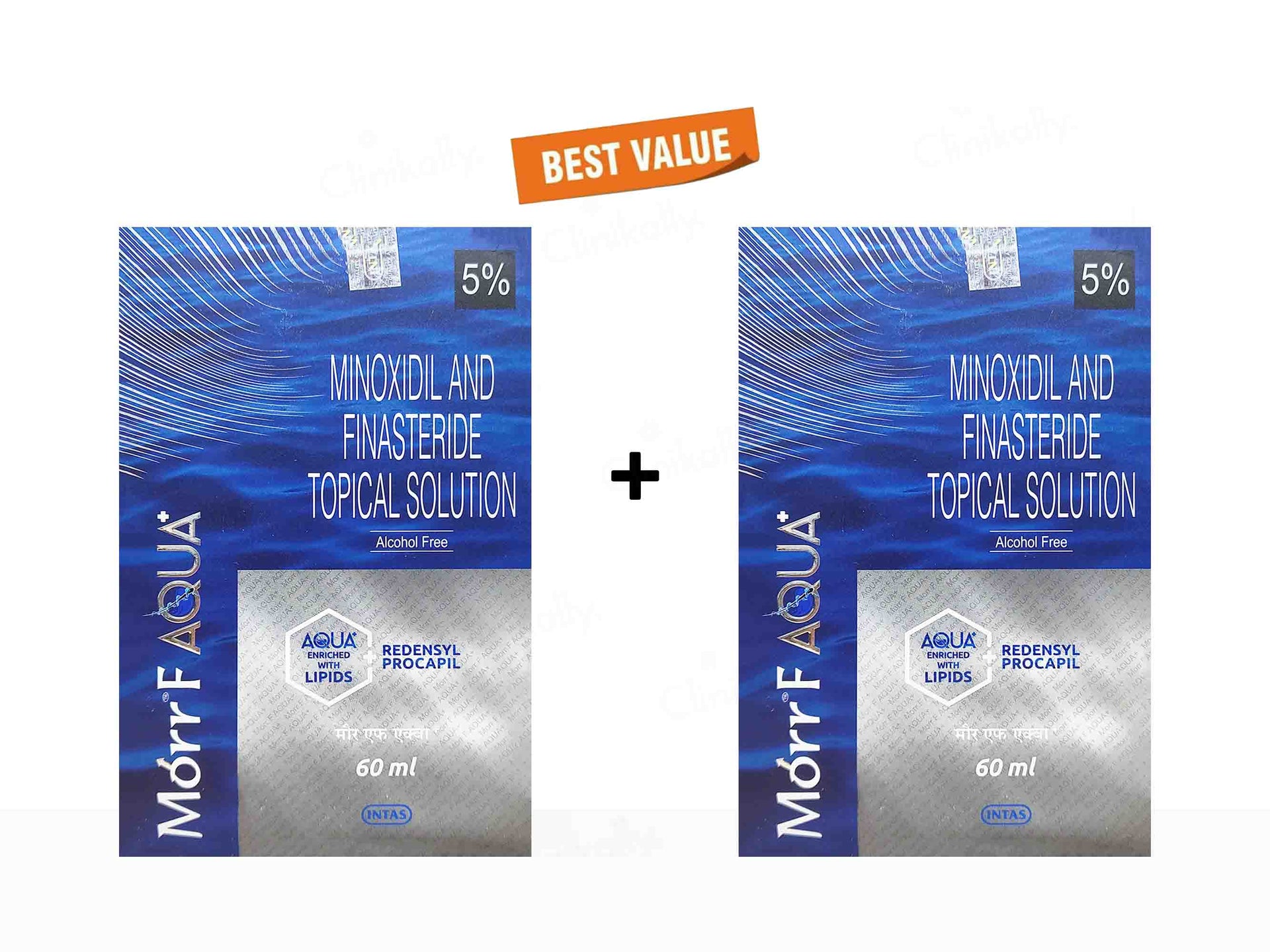 Morr F Aqua Plus 5 Topical Solution 2 x 60 ml