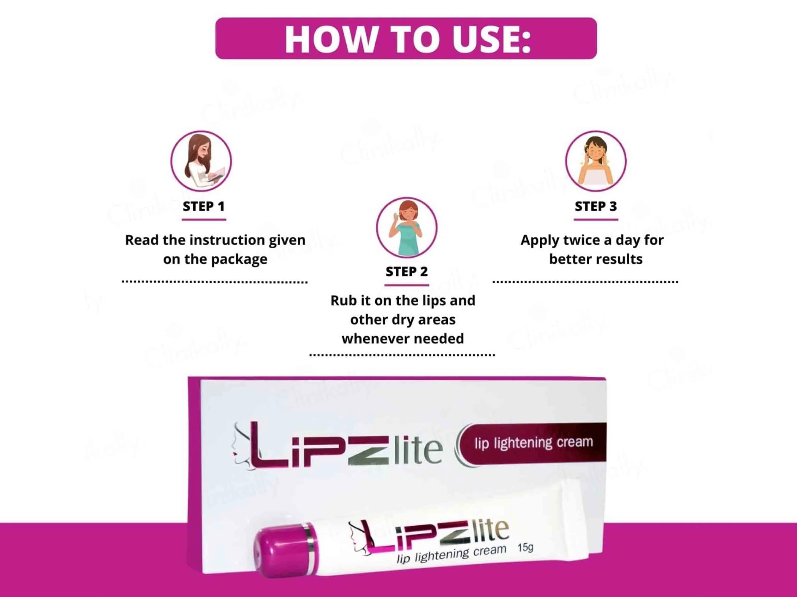 Lipzlite Lip Lightening Cream 15Gm Pack Of 2