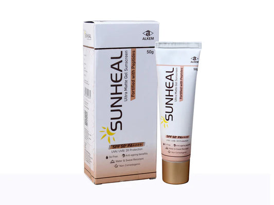 ALKEM Sunheal Ultra Matte Gel Sunscreen SPF 50++ (50gm)