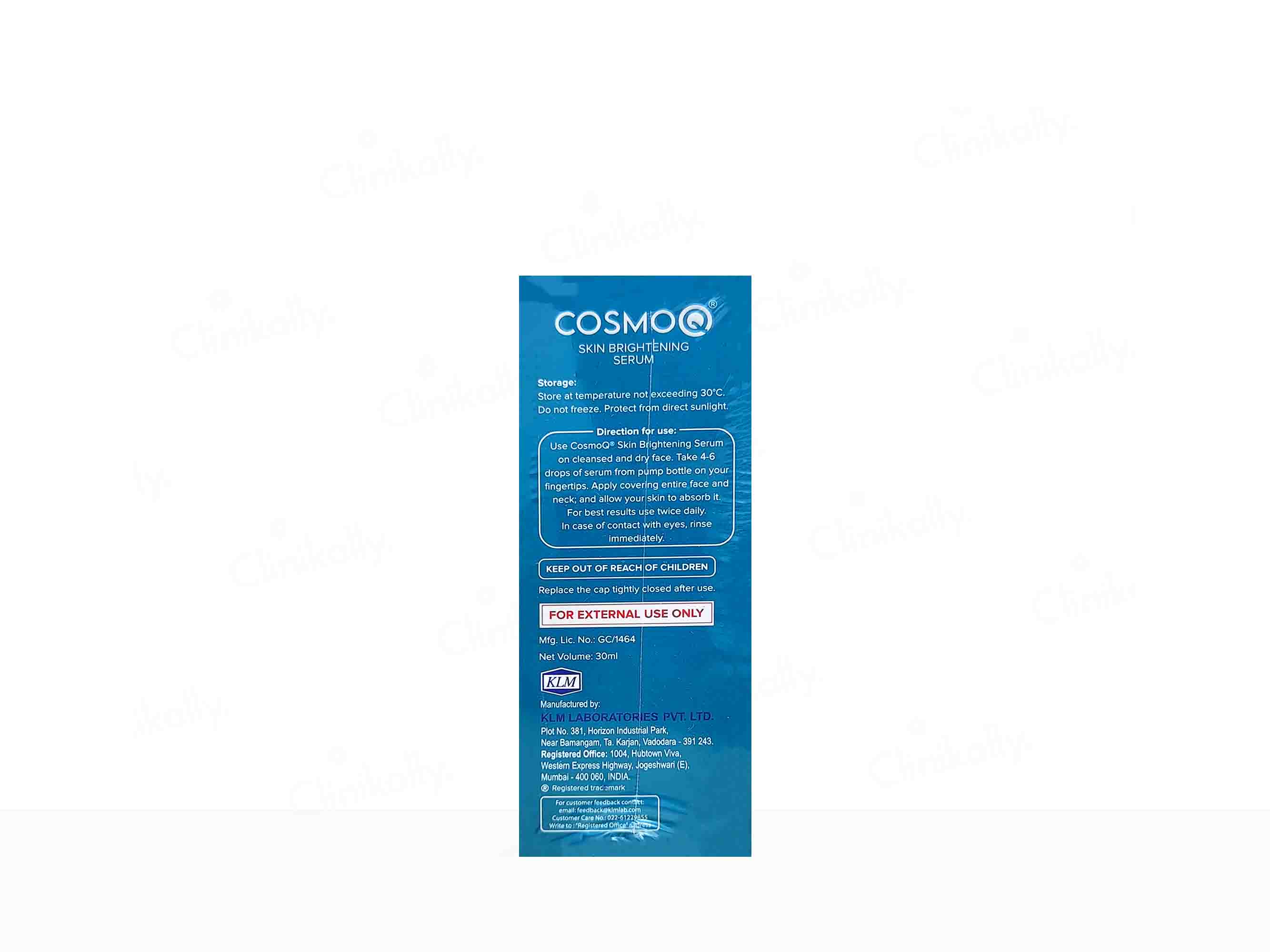CosmoQ Skin Brightening Serum 30Ml