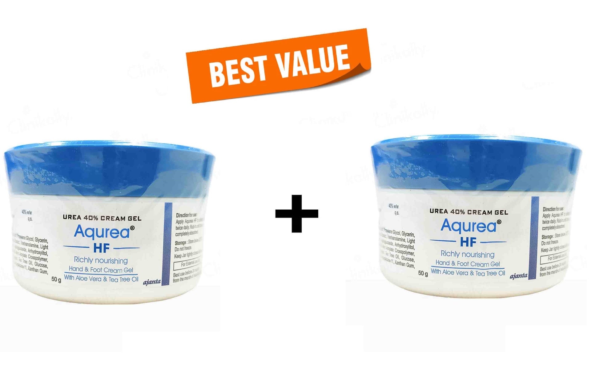 Aqurea HF Richly Nourishing Hand & Foot Cream Gel (Combo) 2 x 50 gm