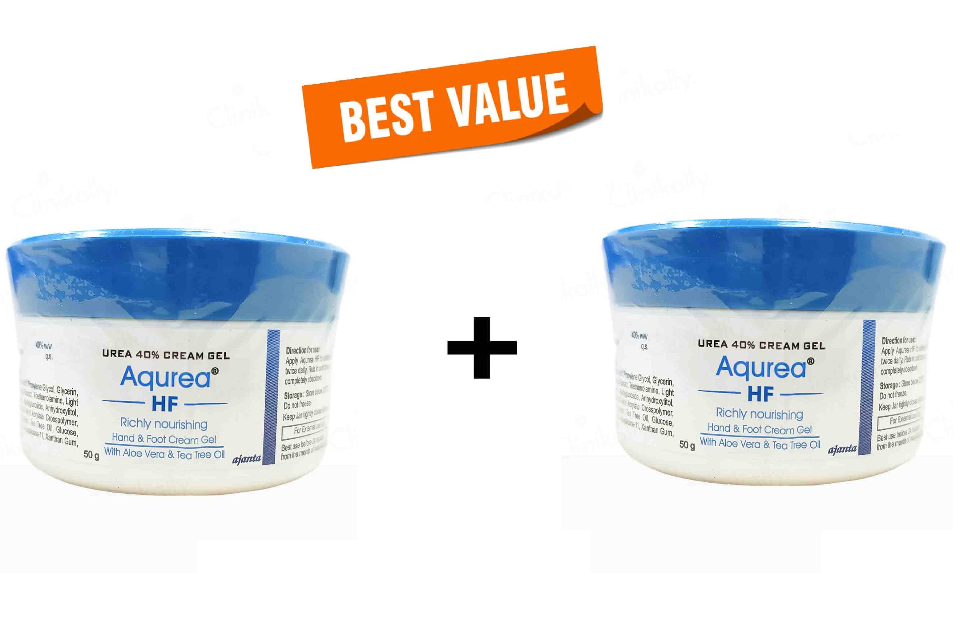 Aqurea HF Richly Nourishing Hand & Foot Cream Gel (Combo) 2 x 50 gm
