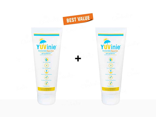 Yuvinie Sunscreen Aqua Gel 50Gm Pack 2