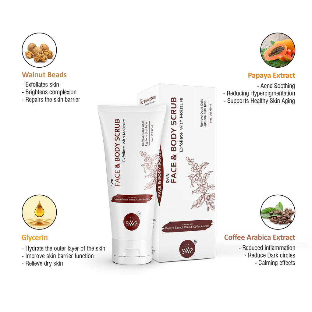 Face and Body Scrub 60Ml Pack Of 3