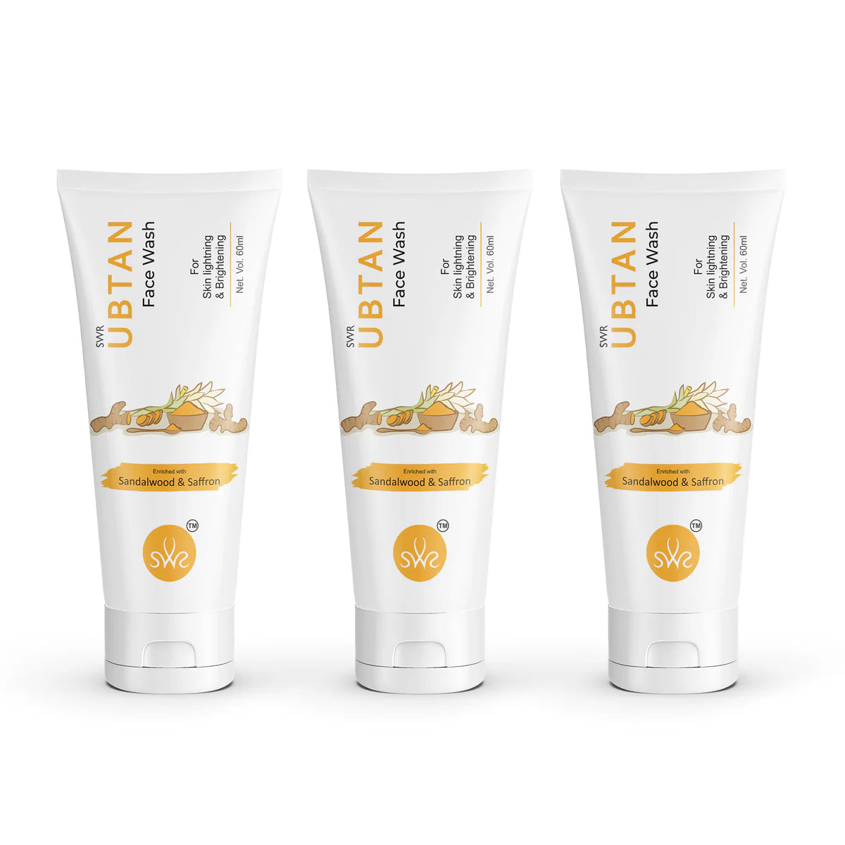 Ubtan Face Wash 60Ml Pack Of 3