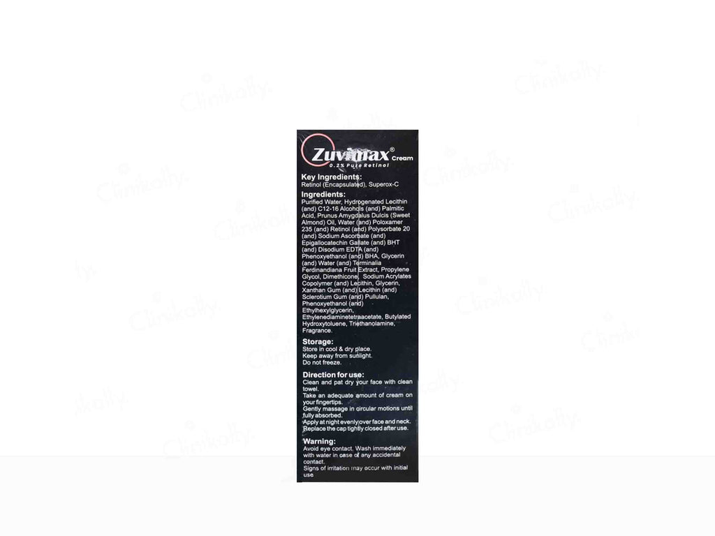 Zuvimax 0.2% Pure Retinol Cream, 20Gm