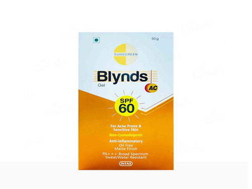 Blynds AC Sunscreen Gel SPF 60+ PA+++ 60Gm