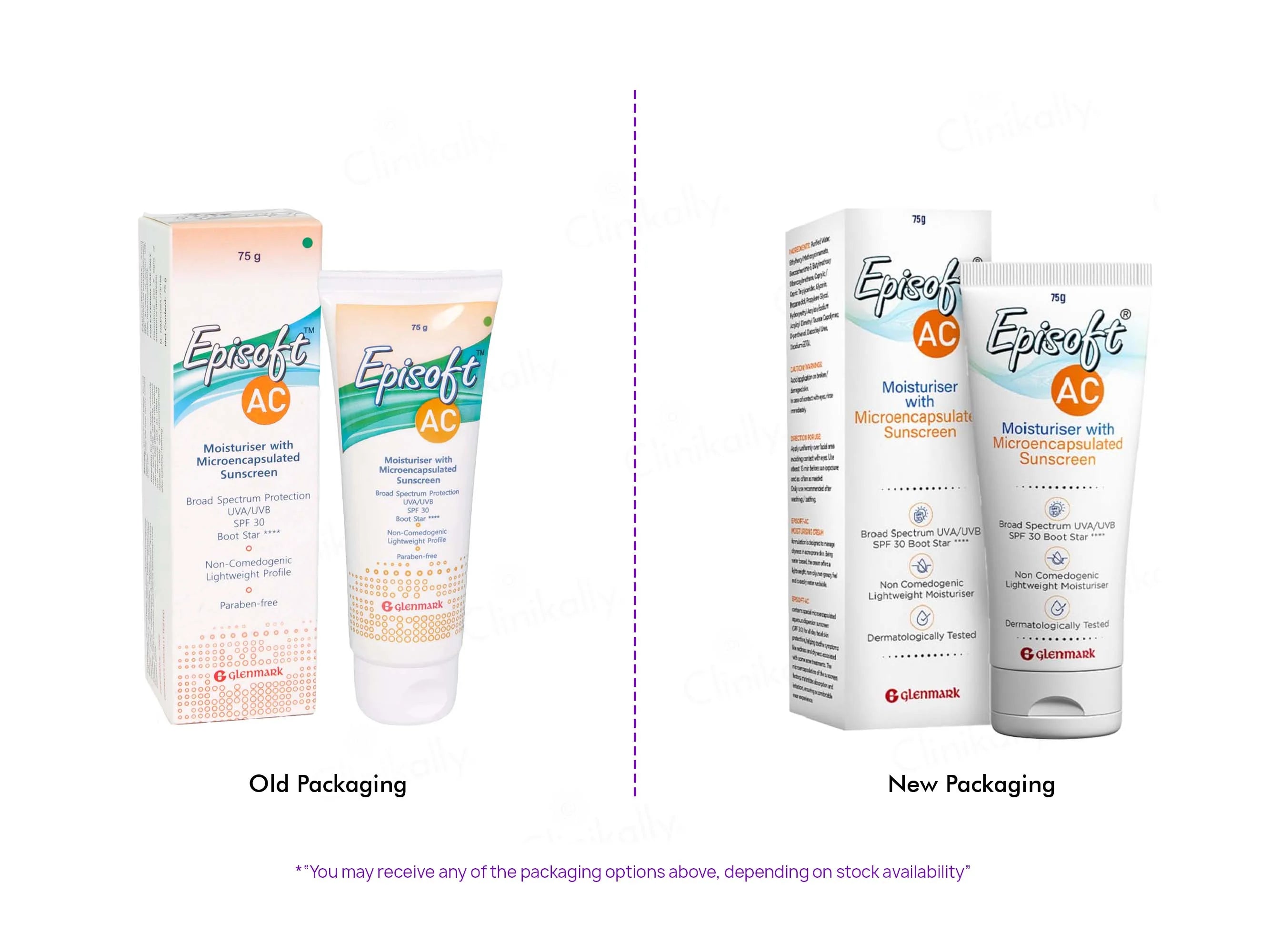 Episoft AC Moisturiser with Sunscreen SPF 30+++ 75Gm
