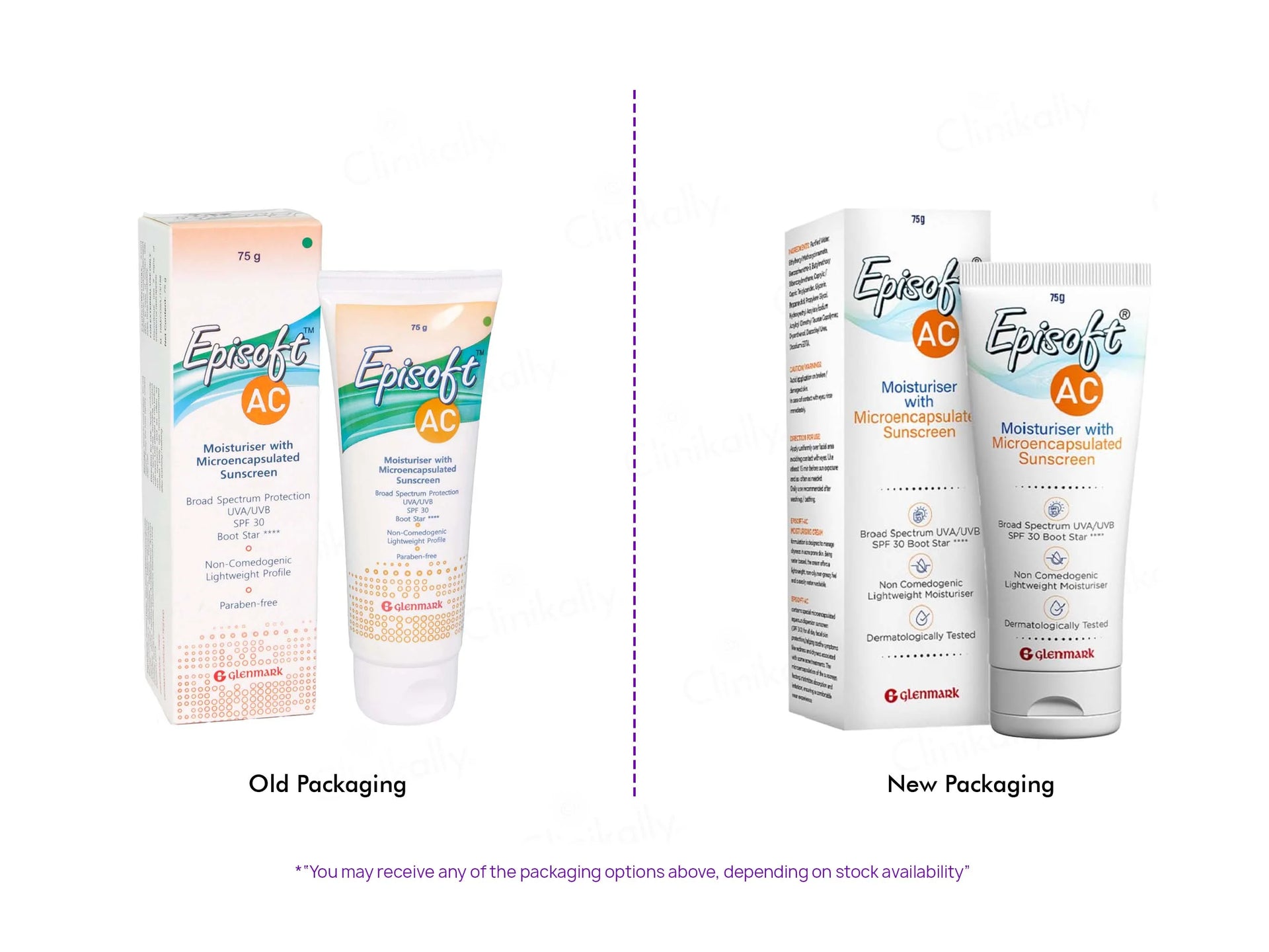 Episoft AC Moisturiser with Sunscreen SPF 30+++ 75Gm Pack Of 2