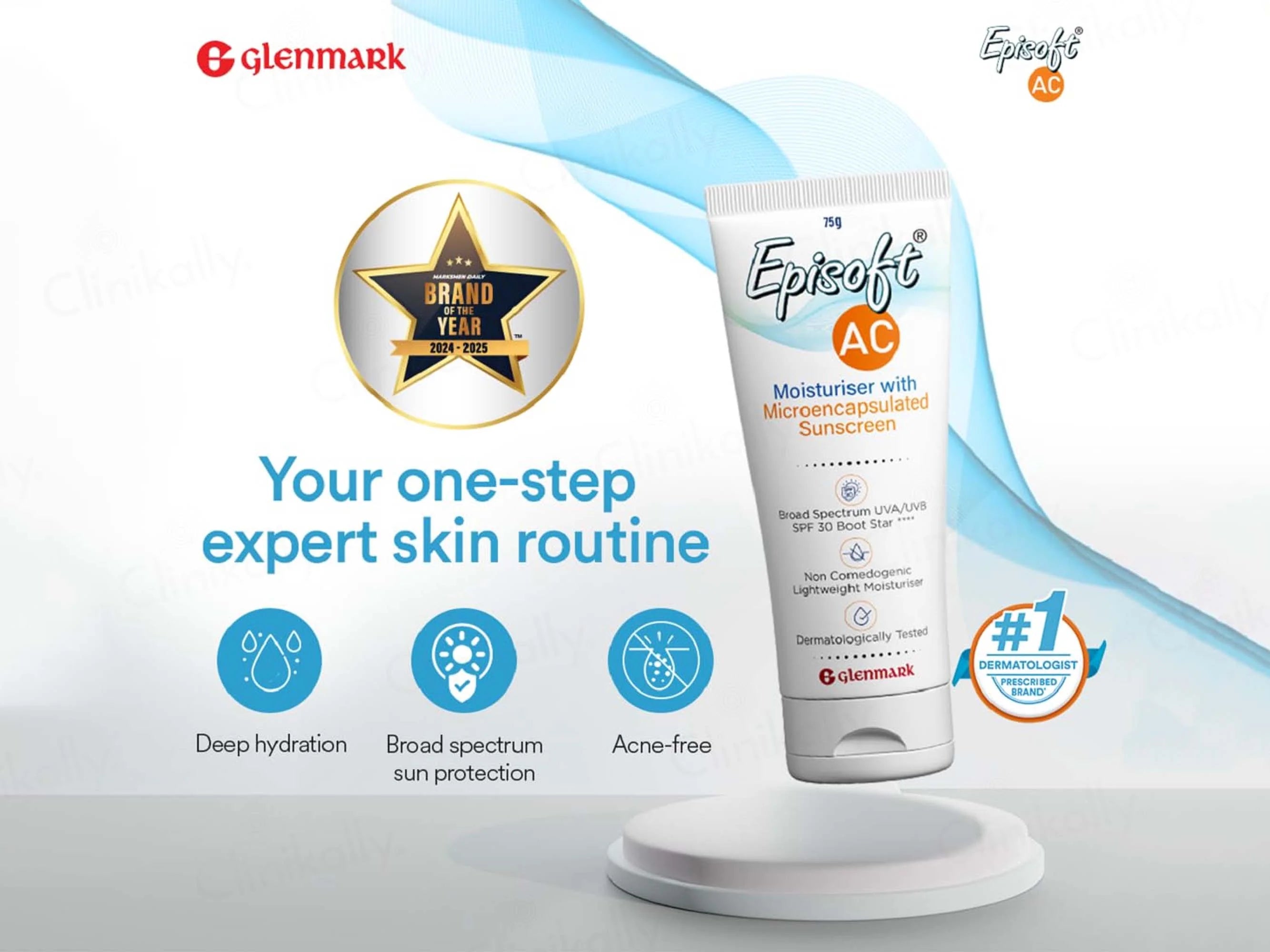 Episoft AC Moisturiser with Sunscreen SPF 30+++ 75Gm