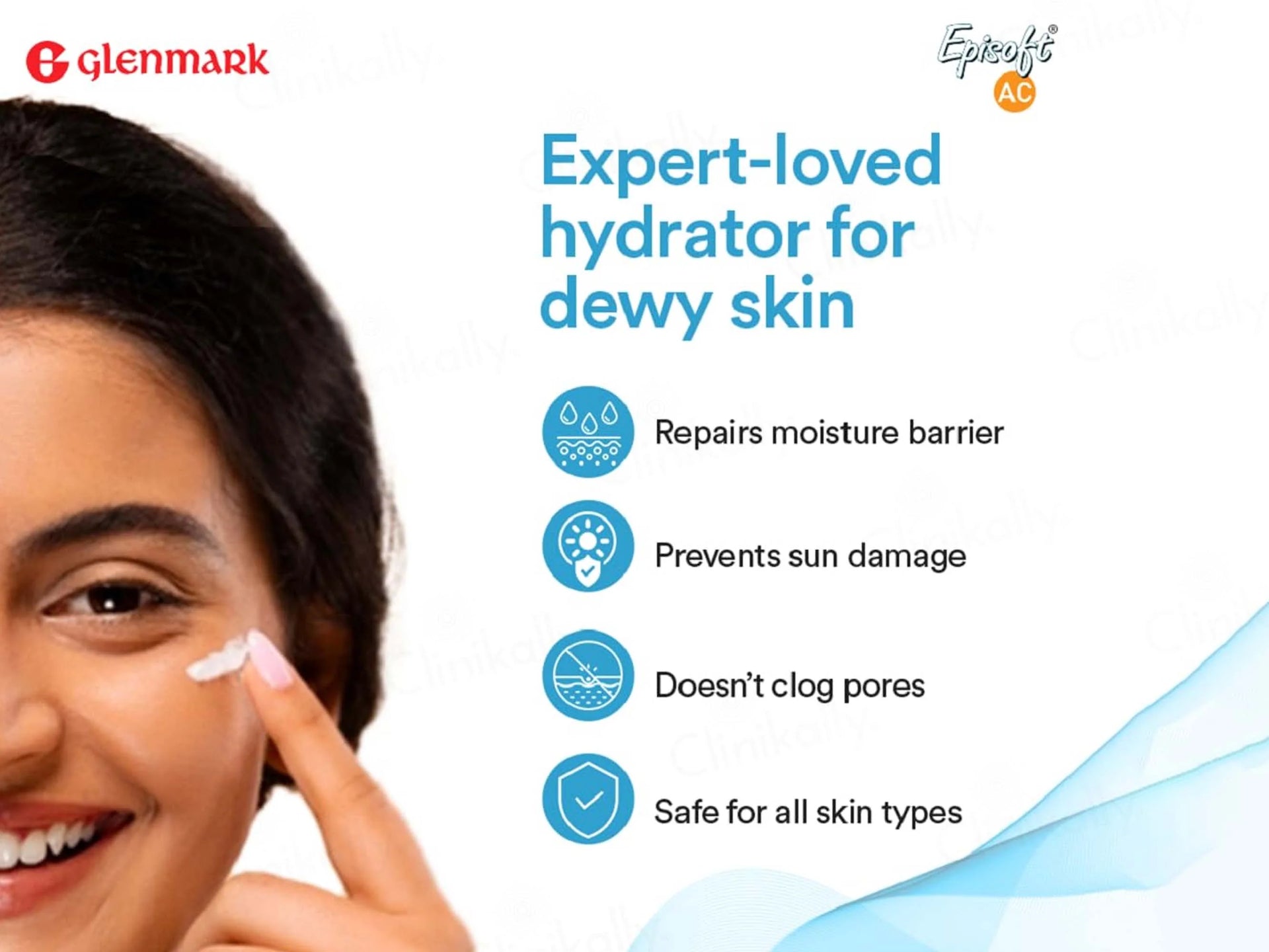 Episoft AC Moisturiser with Sunscreen SPF 30+++ 75Gm