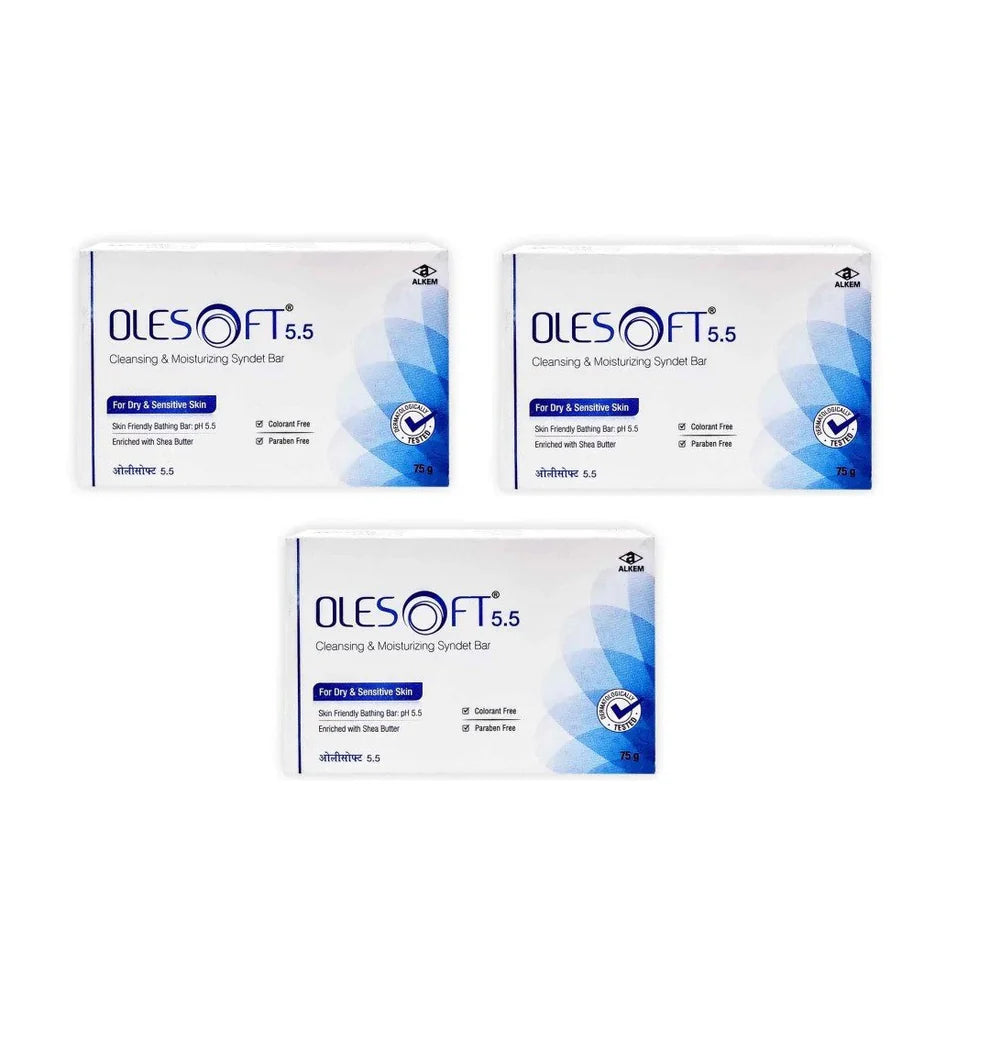 Alkem OLESOFT 5.5 SOAP 75Gm (PACK OF 3)