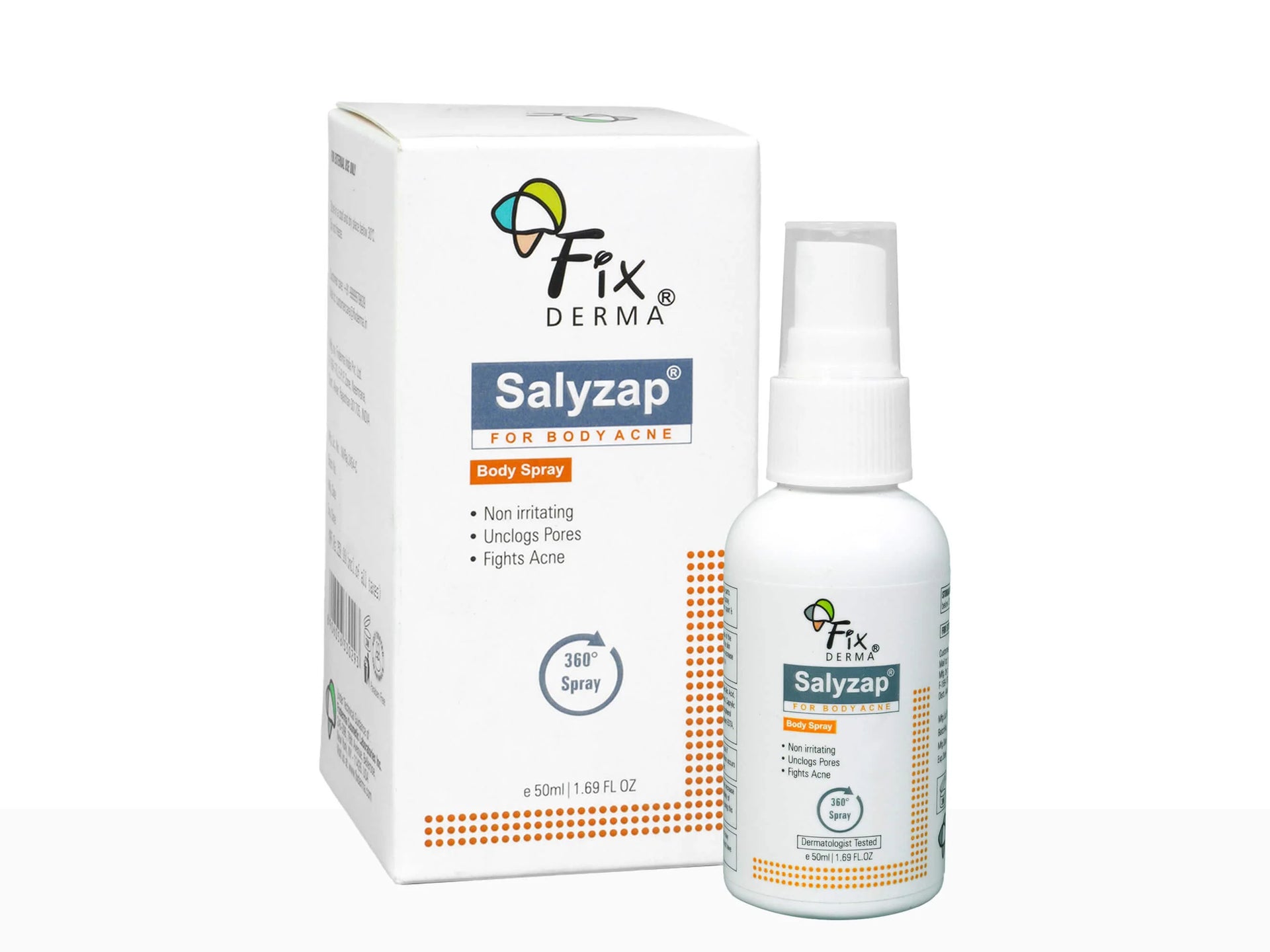 Fixderma Salyzap Body Spray 50Ml Pack Of 2
