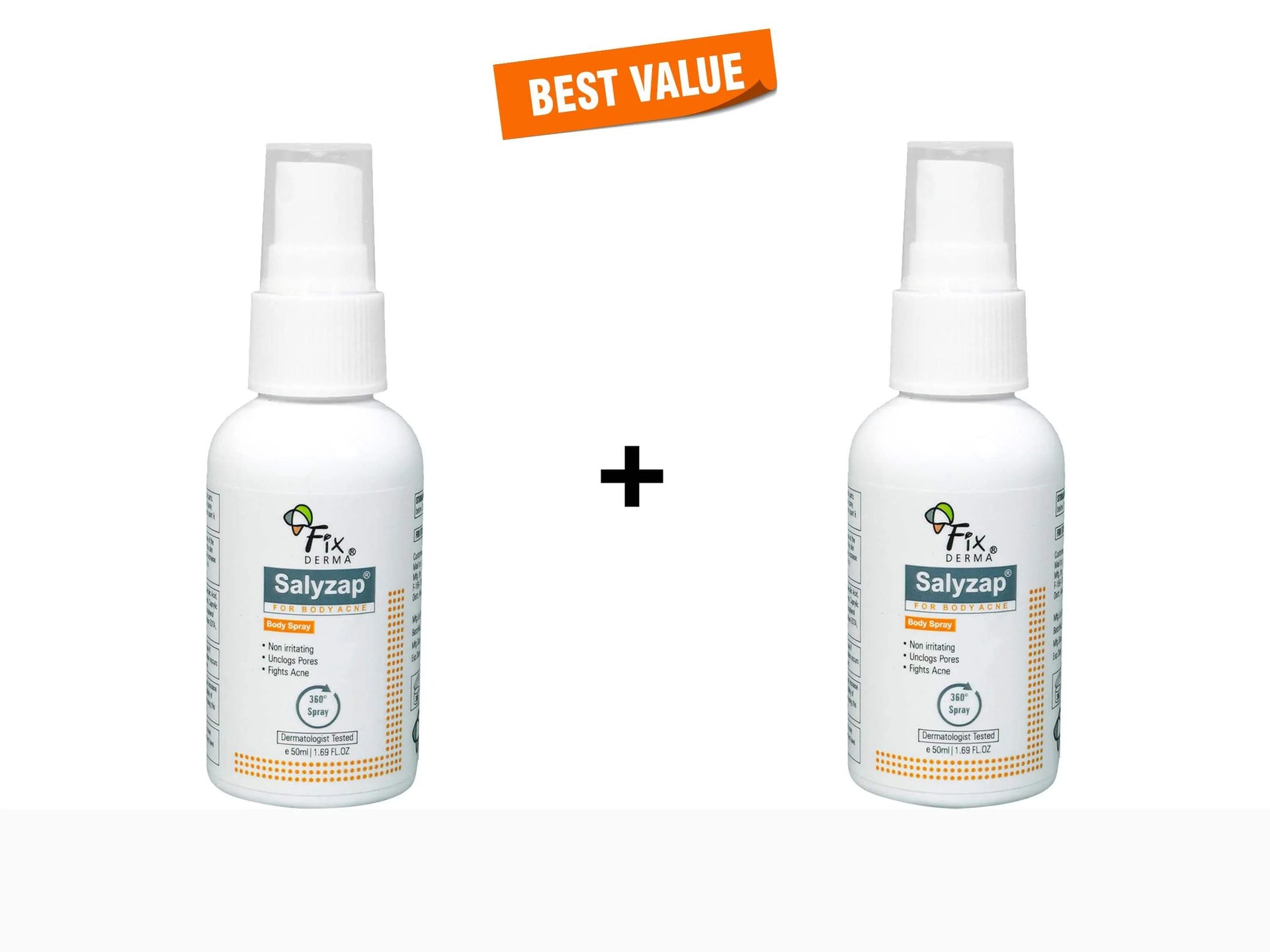 Fixderma Salyzap Body Spray 50Ml Pack Of 2