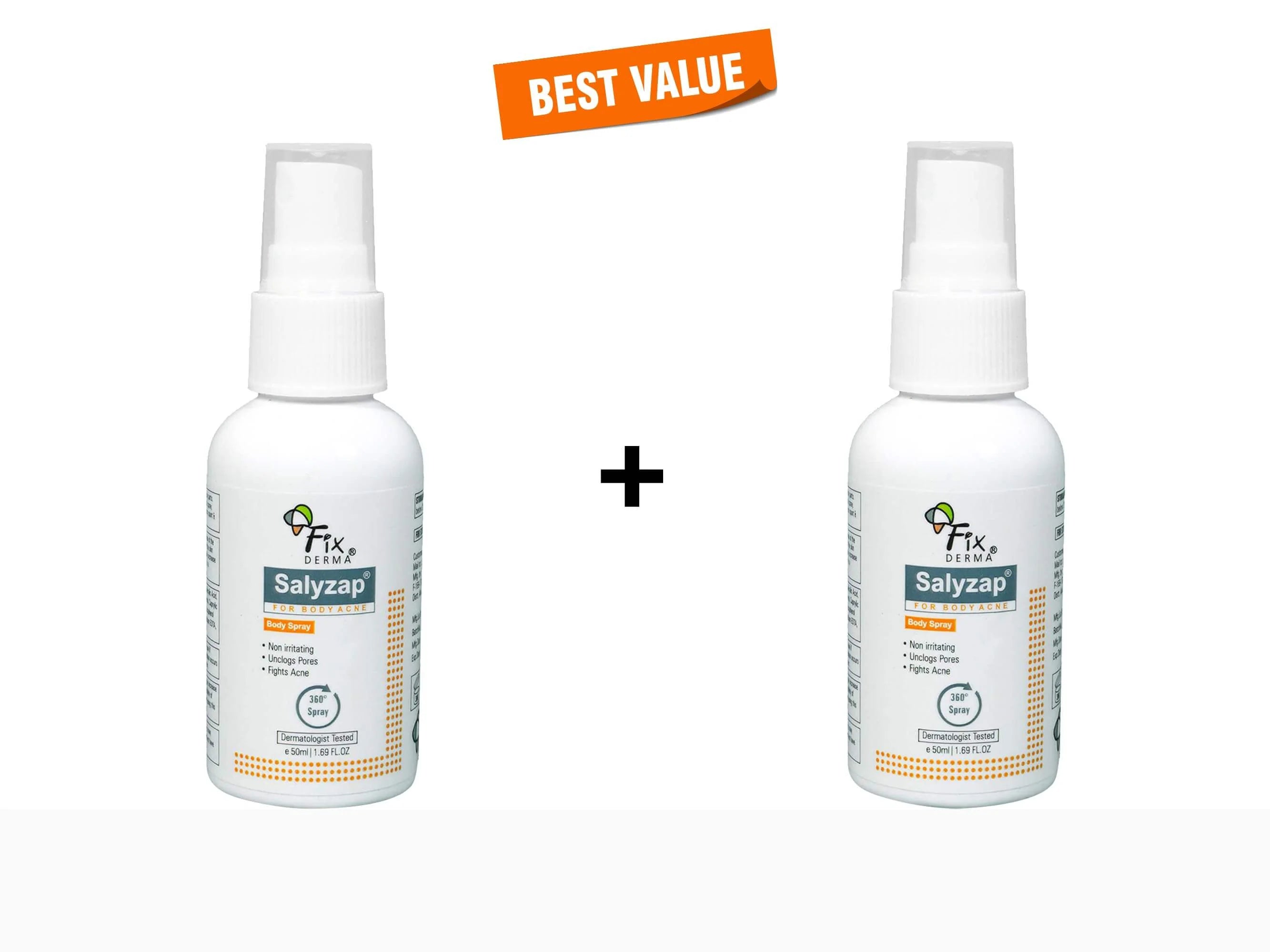 Fixderma Salyzap Body Spray 50Ml Pack Of 2