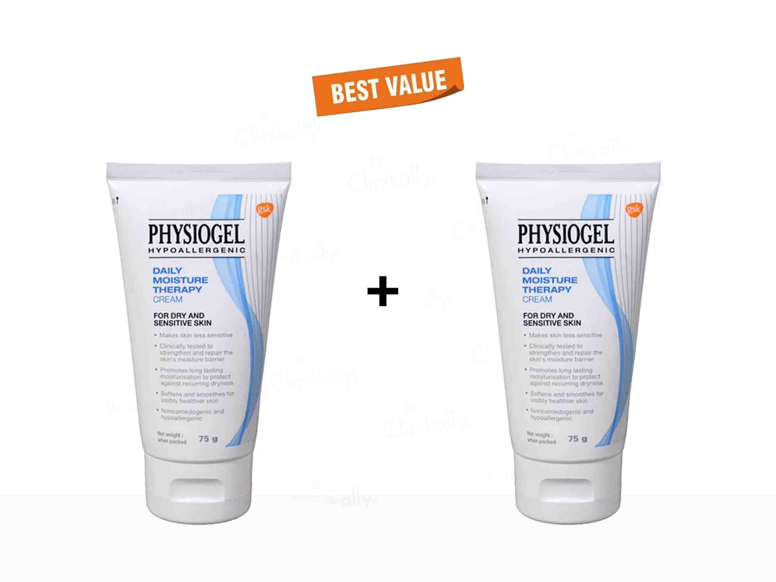 Physiogel Hypoallergenic Daily Moisture Therapy Cream Pack Of 2*75 gm