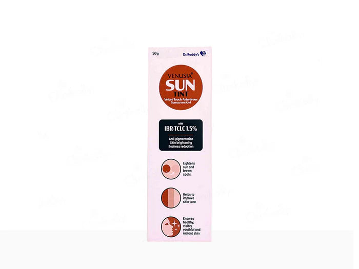 Dr. Reddy Venusia Sun Tint Velvet Touch Sunscreen Gel SPF 115+ PA++++ 50g