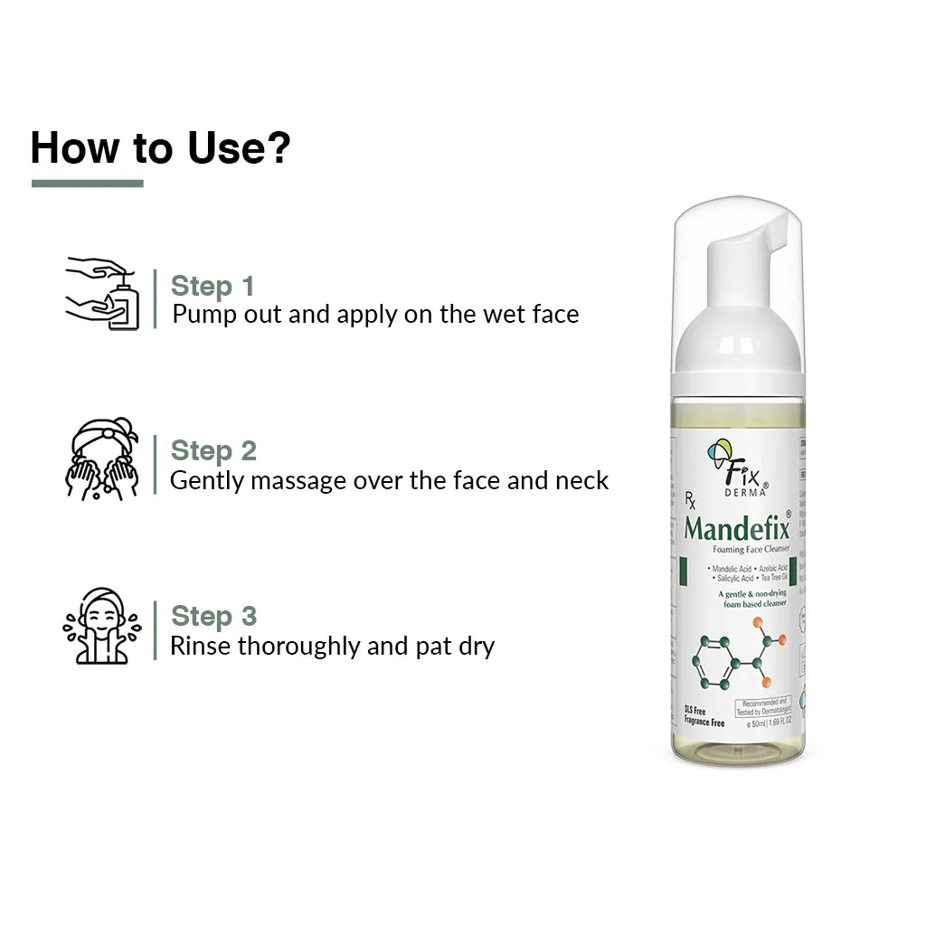 Fixderma Mandefix Foaming Face Cleanser 50Ml