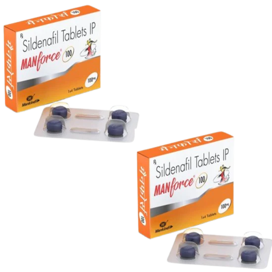 Manforce Caps 100mg 1 x 4 Tab (Pack Of 3)