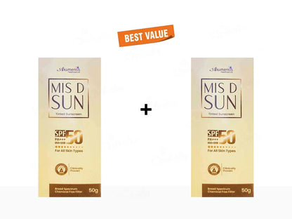 Akumentis Mis D Sun Tinted Sunscreen SPF 50 PA+++ (Combo)