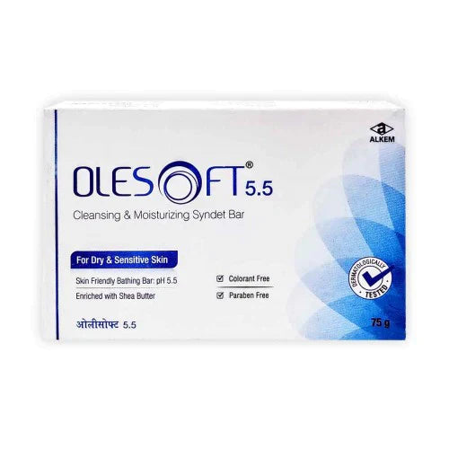 Alkem Olesoft 5.5 Syndet Bar - 75 gm, (Pack Of 5)