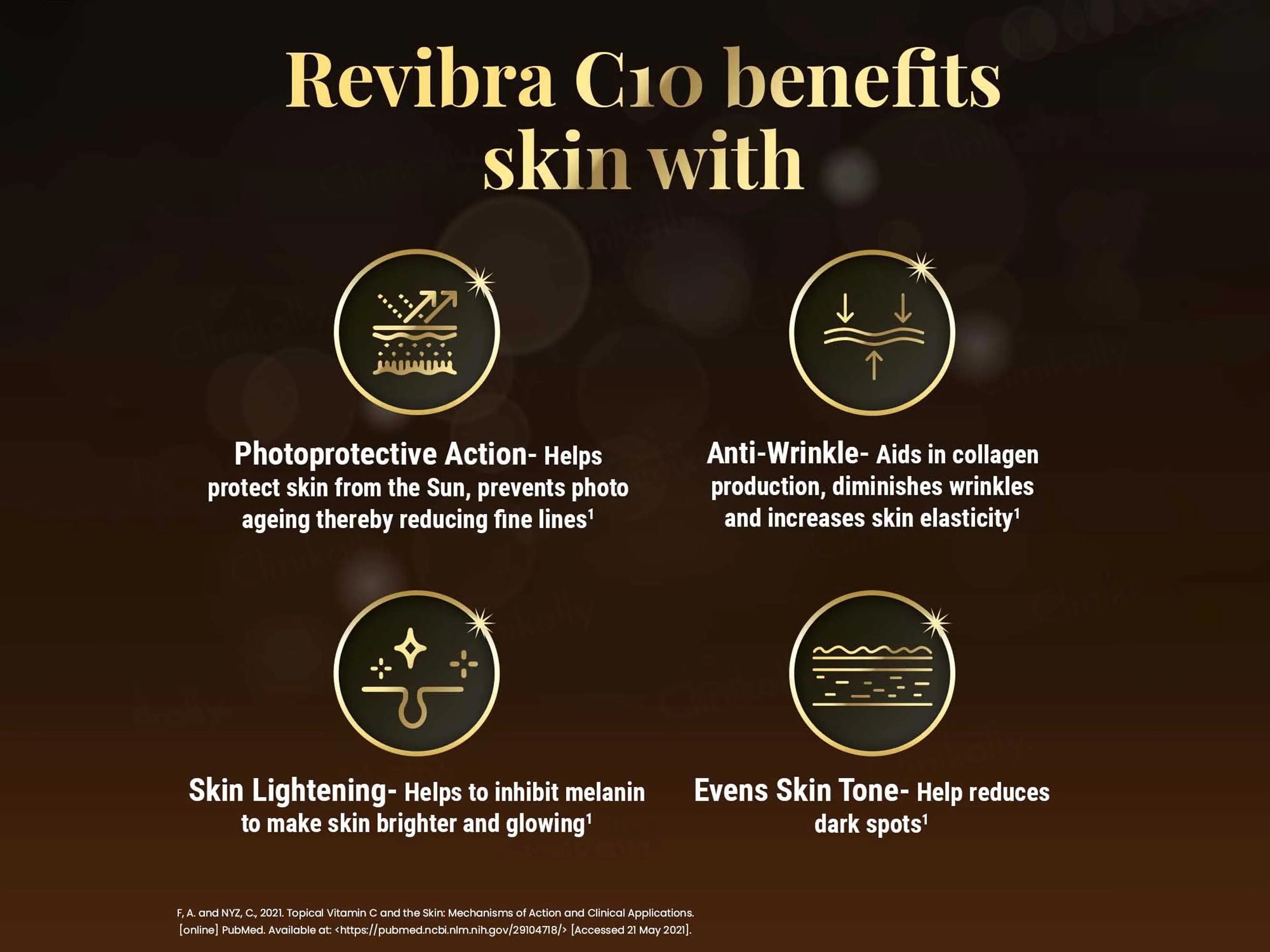 Revibra C10 Pure Vitamin C Cream, 28 Vegicaps Of 0.5 Ml Each