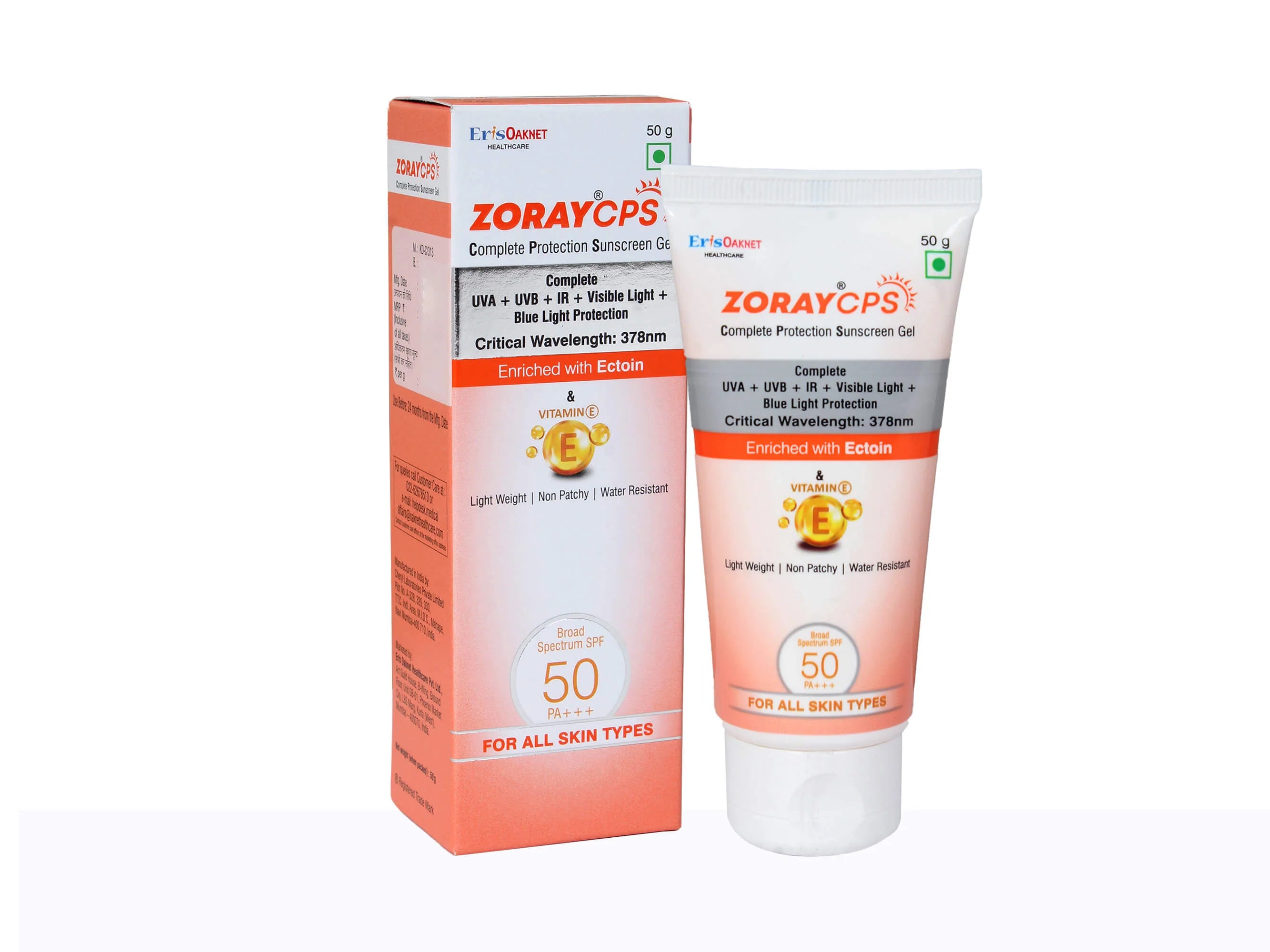 Oaknet Zoray CPS Complete Protection Sunscreen Gel SPF 50 PA+++ 50 gm